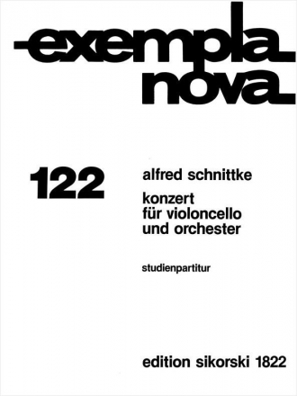 Alfred Schnittke, Concerto No. 1 Cello and Orchestra Partitur