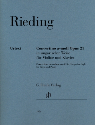 Concertino a-moll op.21 in ungarischer Weise fr Violine und Klavier Partitur und Stimme