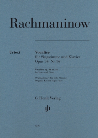 Vocalise op.34,14 fr Gesang (hoch) und Klavier