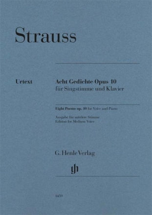 8 Gedichte op.10 fr mittlere Singstimme und Klavier