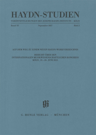 HN2043 Haydn-Studien Band 11 Heft 2 Auf dem Weg zu einem neuen Haydn-Werkverzeichnis