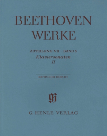 Beethoven Werke Abteilung 7 Band 3 Sonaten fr Klavier Band 2 Kritischer Bericht