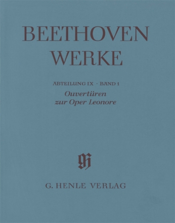 HN4331 Beethoven Werke Abteilung 9 Band 1 Ouvertren 1-3 zur Oper Leonore Partitur mit kritischem Bericht,  broschiert