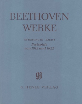 HN4354 Beethoven Werke Abteilung 9 Band 8 Schauspielmusiken Band 2 - Festspiele von 1812 und 1822 Partitur mit kritischem Bericht,  broschiert