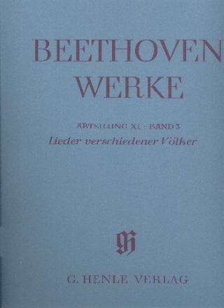 Beethoven Werke Abteilung 11 Band 3 Lieder verschiedener Vlker Partitur,  broschiert