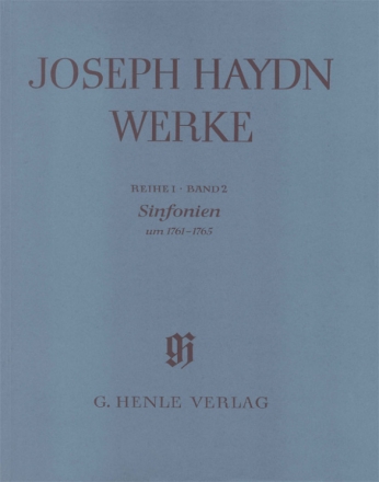 HN5011  Sinfonien um 1761-1765 Wissenschaftliche Gesamtausgabe mit Kritischem Bericht, Reihe I, Band 2, broschiert