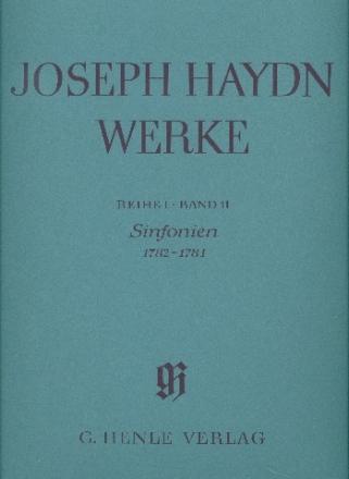 Joseph Hayn Werke Reihe 1 Band 11 Sinfonien 1782-1784