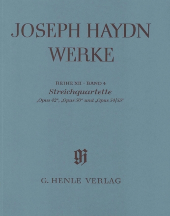 Haydn, Joseph Streichquartette op. 42, op. 50, op. 54/55 mit Kritisc  broschiert