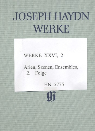 Smtliche Werke Reihe 26 Band 2 Arien, Szenen und Ensembles mit Orchester Partitur,  gebunden