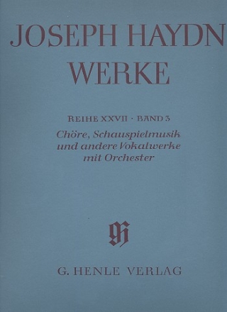 Smtliche Werke Reihe 27 Band 3 Chre, Schauspielmusik und andere Vokalwerke mit Orchester,  broschiert