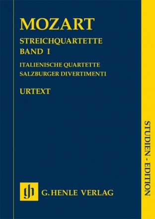 Streichquartette Band 1 (Salzburger Divertimenti, Italienische Quartet fr 2 Violinen, Viola und Violoncello Studienpartitur