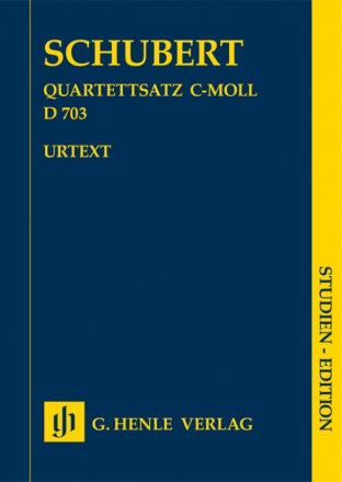 Quartettsatz c-Moll D703 fr 2 Violinen, Viola und Violoncello Studienpartitur