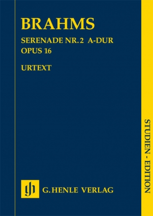 Serenade A-Dur Nr.2 op.16 fr Kammerorchester Studienpartitur