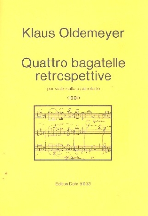 4 bagatelle retrospettive fr Violoncello und Klavier