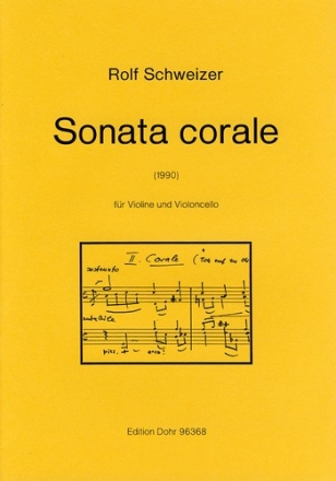 Sonata corale fr Violine und Violoncello Partitur und Stimmen