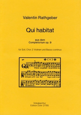 Qui habitat -aus dem Completorium op. 9- (fr So Gemischter Chor (4-st.) Chorpartitur