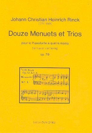 12 Menuette und Trios op.79 fr Klavier zu 4 Hnden Spielpartitur