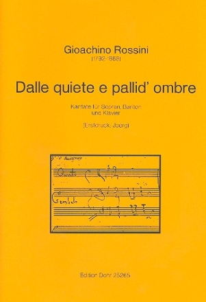 Dalle quiete e pallid' ombre fr Sopran, Bariton und Klavier Partitur