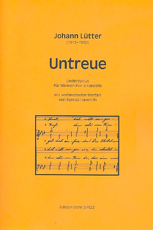 Untreue fr Sprecher und Mnnerchor a cappella Partitur