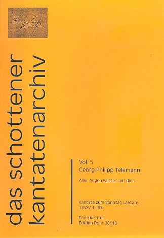 Aller Augen warten auf dich TWV1:65 fr Soli, gem Chor, 2 Violinen, Viola und Bc Chorpartitur