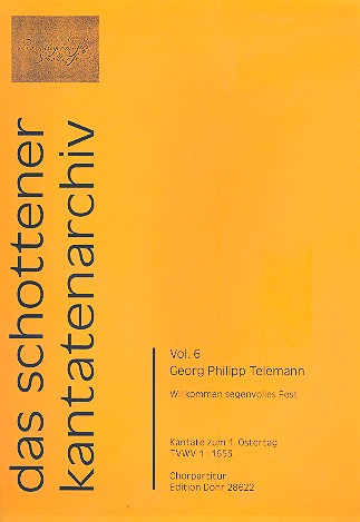 Willkommen segenvolles Fest TWV1:1653 fr Soli, gem Chor, 2 Violinen, Viola und Bc Chorpartitur