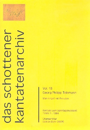 Man singet mit Freuden TWV1:1084 fr Soli, gem Chor, 2 Trompeten, 2 Violinen, Viola und Bc Chorpartitur