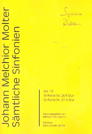 Smtliche Sinfonien Band 10 - Sinfonien Nr.26 und 27 fr Orchester Partitur