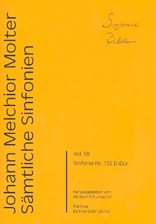 Smtliche Sinfonien Band 59 - Sinfonie D-Dur Nr.135 fr Orchester Partitur