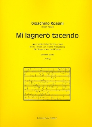 Mi lagner tacendo Band 2: fr Gesang und Klavier