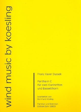 Parthia in C fr 2 Klarinetten und Bassethorn Partitur und Stimmen