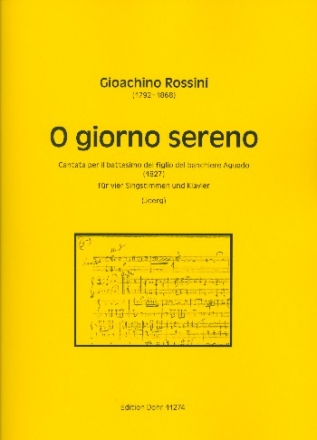 O giorno sereno fr 4 Stimmen und Klavier Partitur