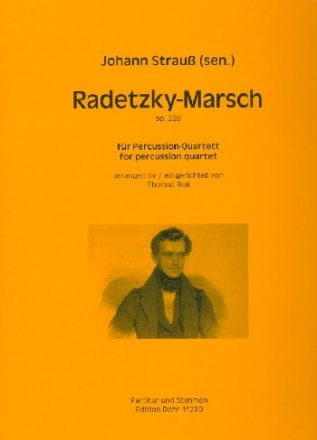 Radetzky-Marsch op.228 fr 4 Percussionisten Partitur und Stimmen