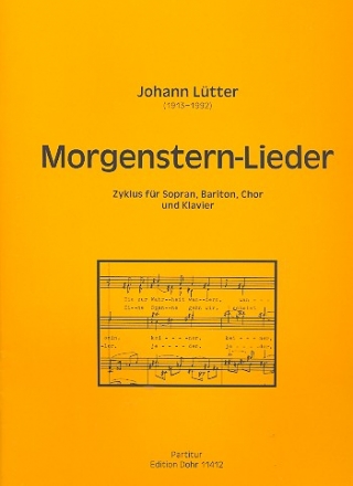 Morgenstern-Lieder fr Soli, gem Chor und Klavier Partitur