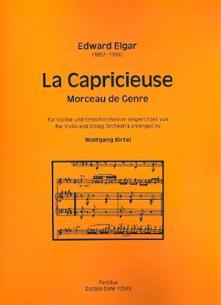 La capricieuse op.17 fr Violine und Streichorchester Partitur