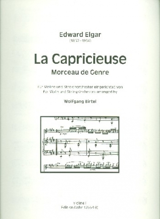 La capricieuse op.17 fr Violine und Streichorchester Stimmensatz (3-3-2-2-1)