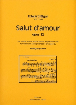 Salut d'amour op.12 fr Violine und Streichorchester Partitur