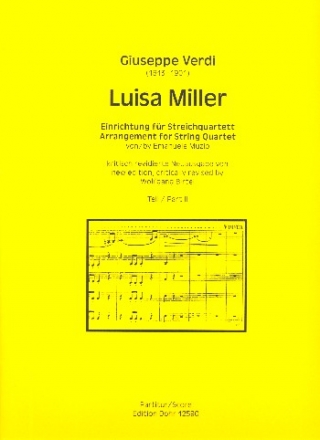 Luisa Miller Band 2 fr Streichquartett Partitur