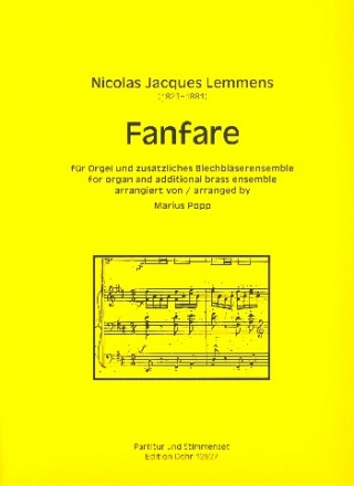 Fanfare fr 2 Trompeten, 2 Posaunen und Orgel Partitur und Stimmen