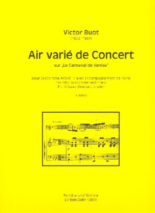 Air vari sur Le carnaval de Venise fr Altsaxophon und Klavier