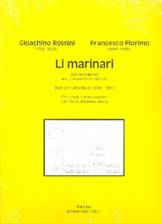 Li marinari fr gem Chor, Streicher und Klavier zu 4 Hnden Partitur