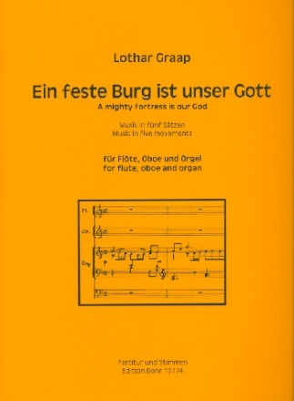 Ein feste Burg ist unser Gott fr Flte, Oboe und Orgel Partitur und Stimmen