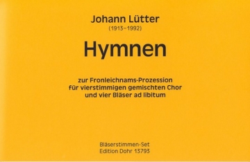 Hymnen fr gem Chor a cappella (4 Blser ad lib) Blserstimmen