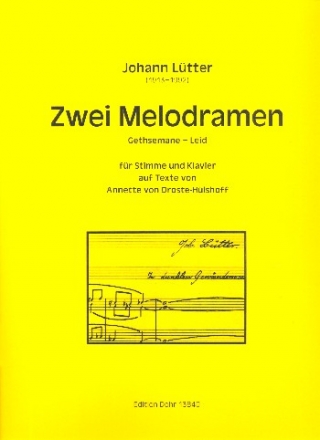 2 Melodramen fr Gesang und Klavier Partitur