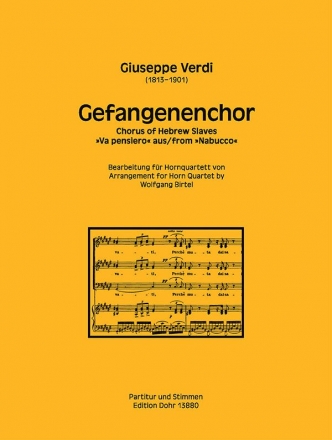 Gefangenenchor aus Nabucco fr 4 Hrner Partitur und Stimmen