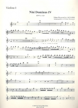 Nisi Dominus F-Dur Nr.4 RWV.E128 fr 2 gem Chre, Streicher und Bc Stimmensatz (Streicher 3-3-2-2-3)