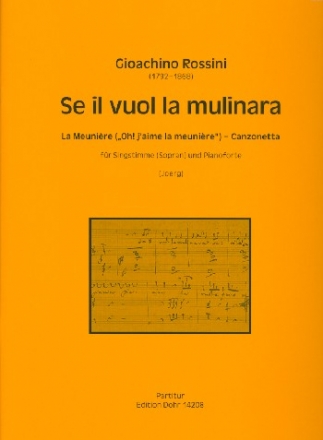 Se il vuol la mulinara fr Sopran und Klavier Partitur (it/frz)