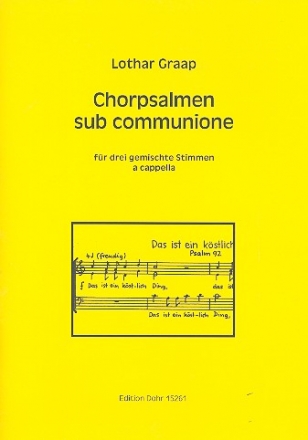 Chorpsalmen sub communione fr gem Chor (SAM) a cappella Partitur