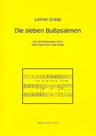 Die sieben Bupsalmen fr 2 Sprecher, Chor unisono und Orgel Partitur