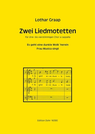 2 Liedmotetten fr gem Chor a cappella Partitur