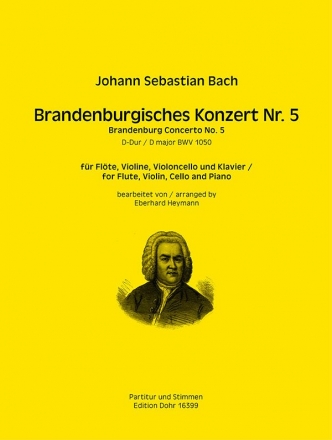 Brandenburgisches Konzert D-Dur Nr.5 BWV1050 fr Flte, Violine, Violoncello und Klavier Stimmen